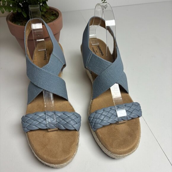 Sonoma Goods For Life® Coraa Espadrille Wedge Sandals Size 10M - Picture 4 of 10